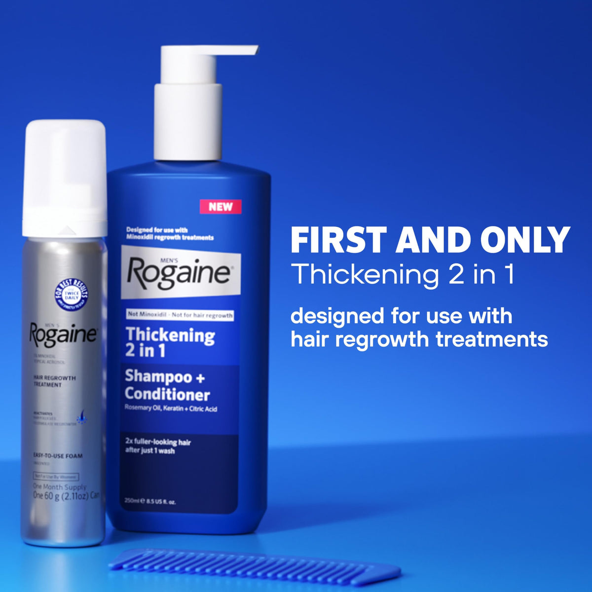 Rogaine ingredients label with rosemary, keratin and citric acid highlighted