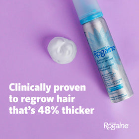 Rogaine canister close-up valve demonstrating easy dispensing and control