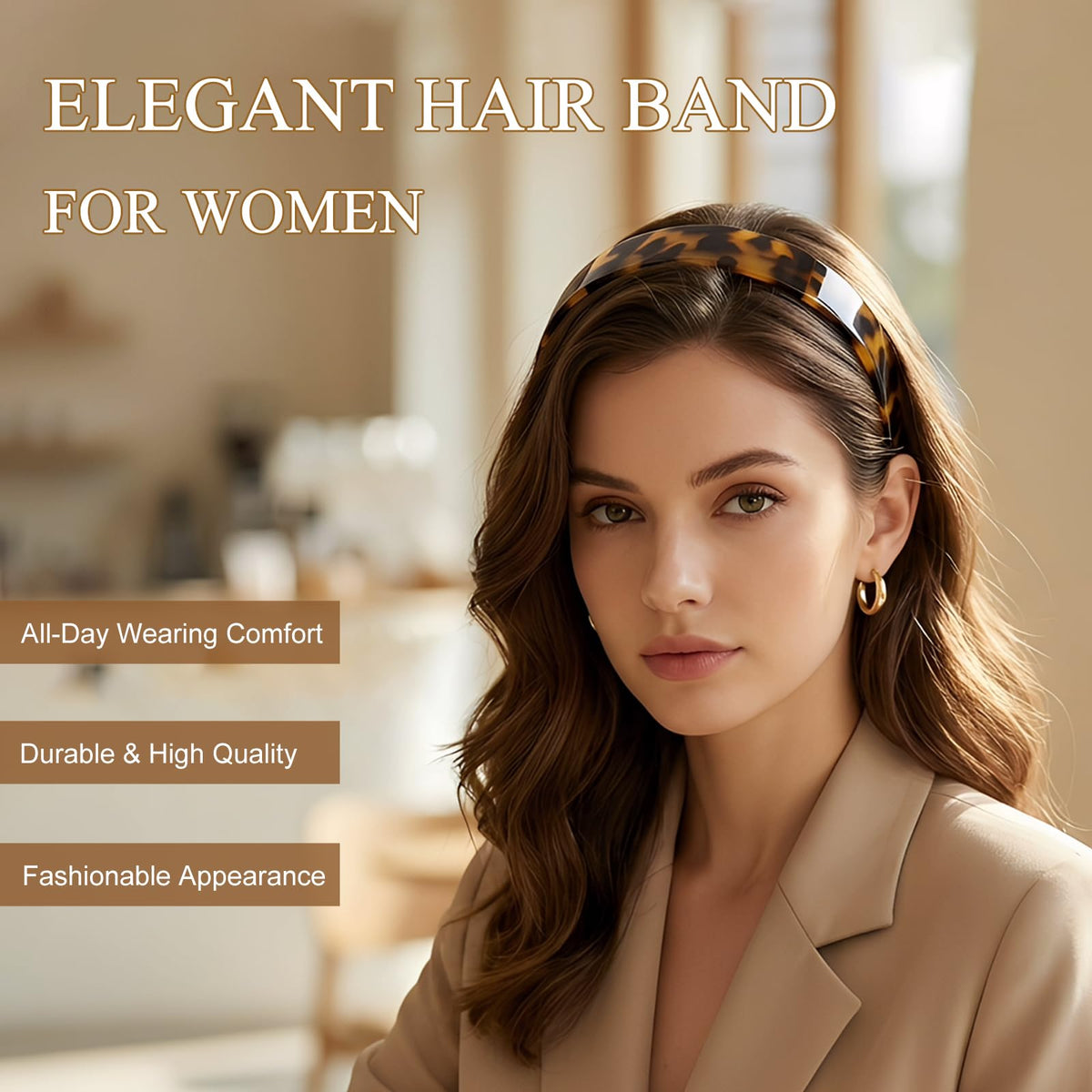 ROISDIYI headband in evening outfit setting adding elegant finishing touch