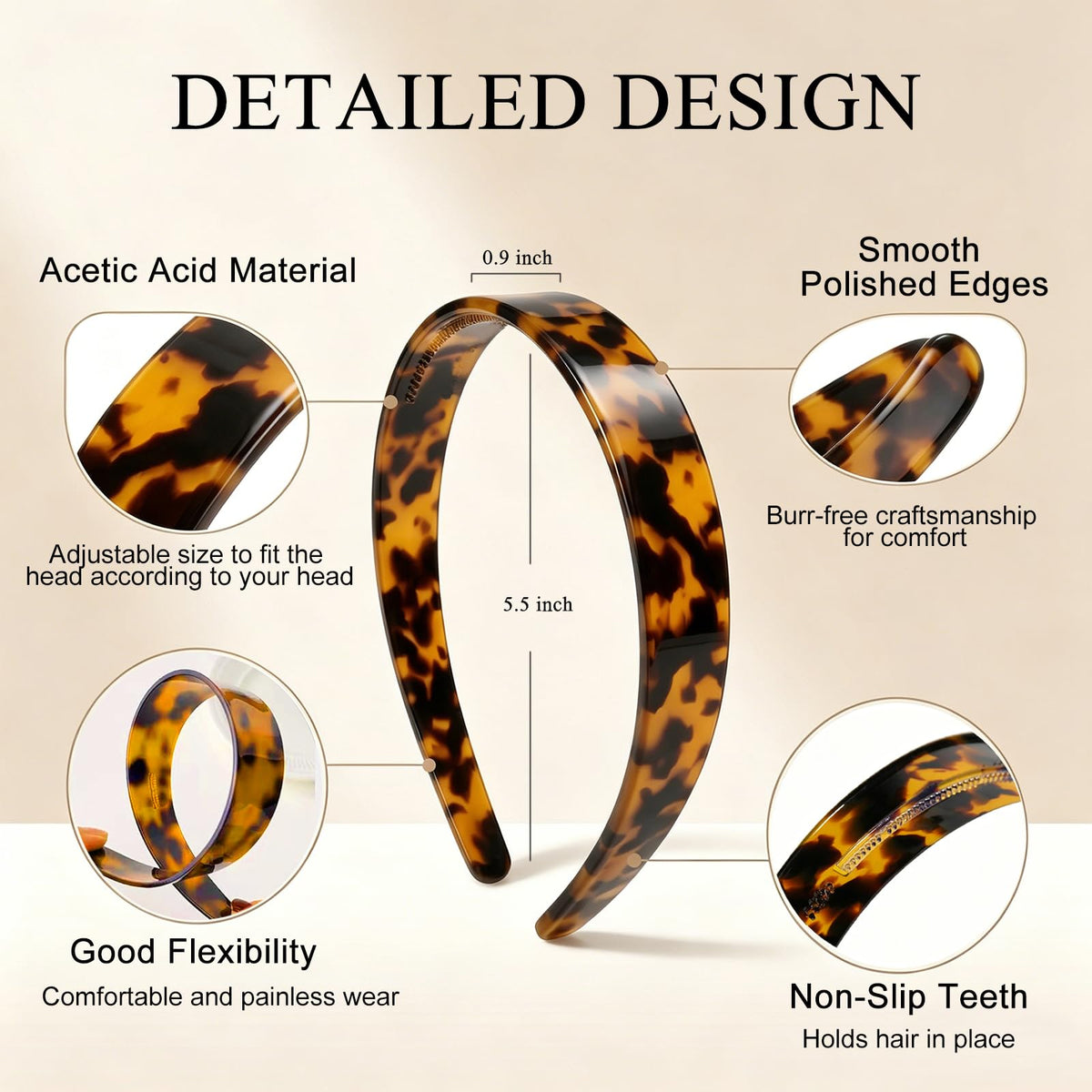 ROISDIYI close-up of tortoiseshell pattern displaying rich brown and amber tones