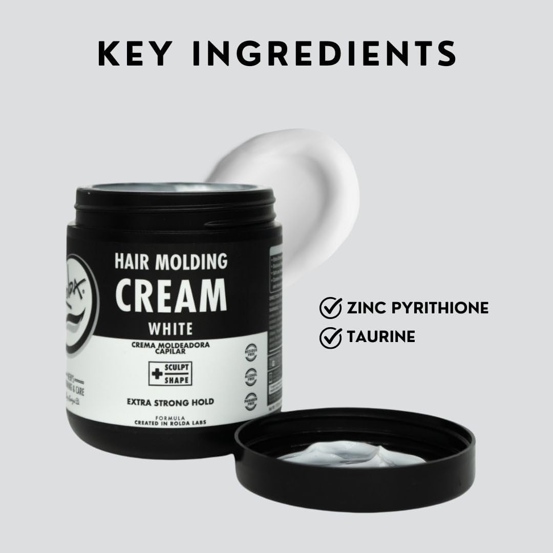 Applying Rolda cream to damp hair for shaping and frizz control during styling