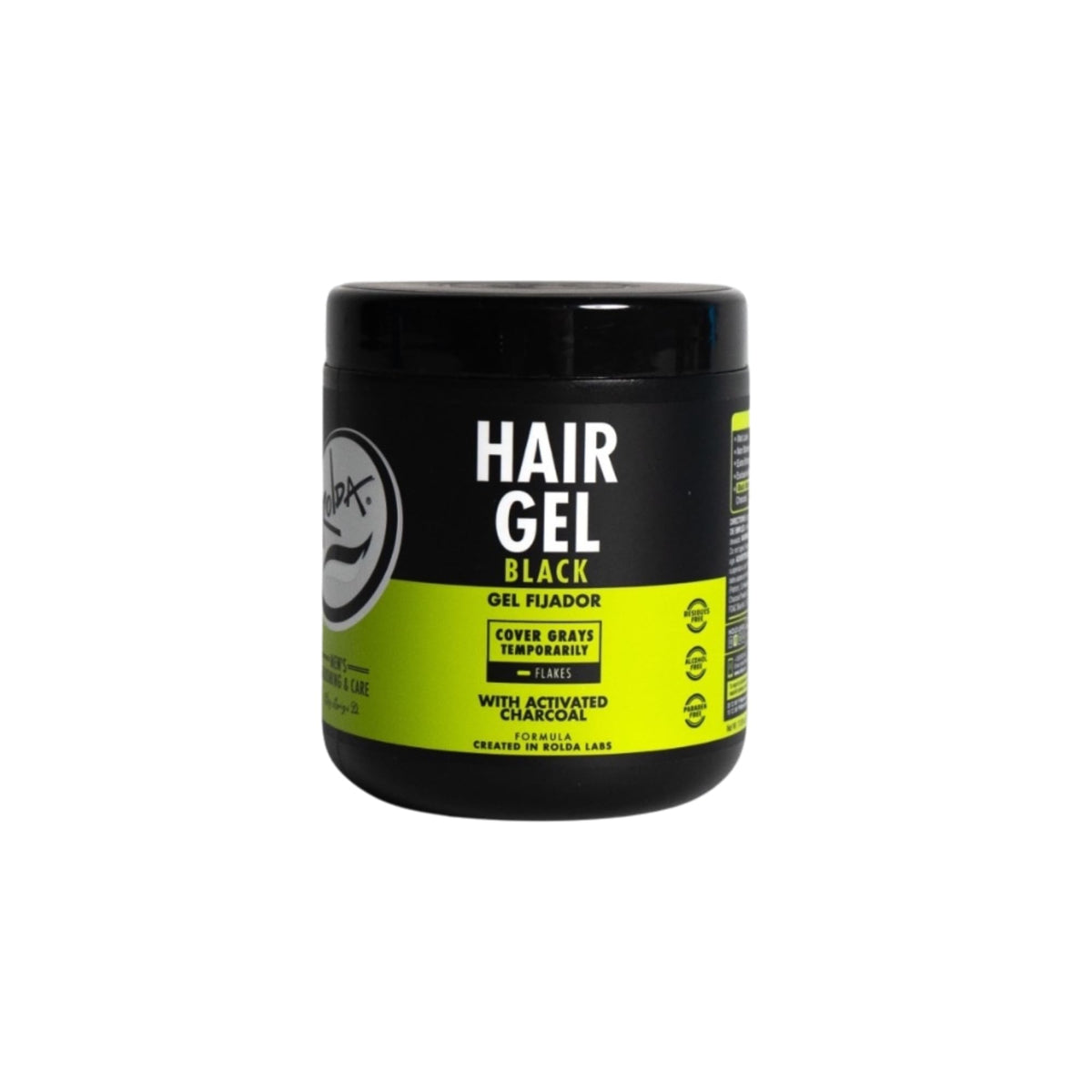 Rolda front packaging showing black gel and bold label for easy identification
