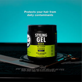 Rolda gel styled wet-look on hair showing defined shine and medium hold