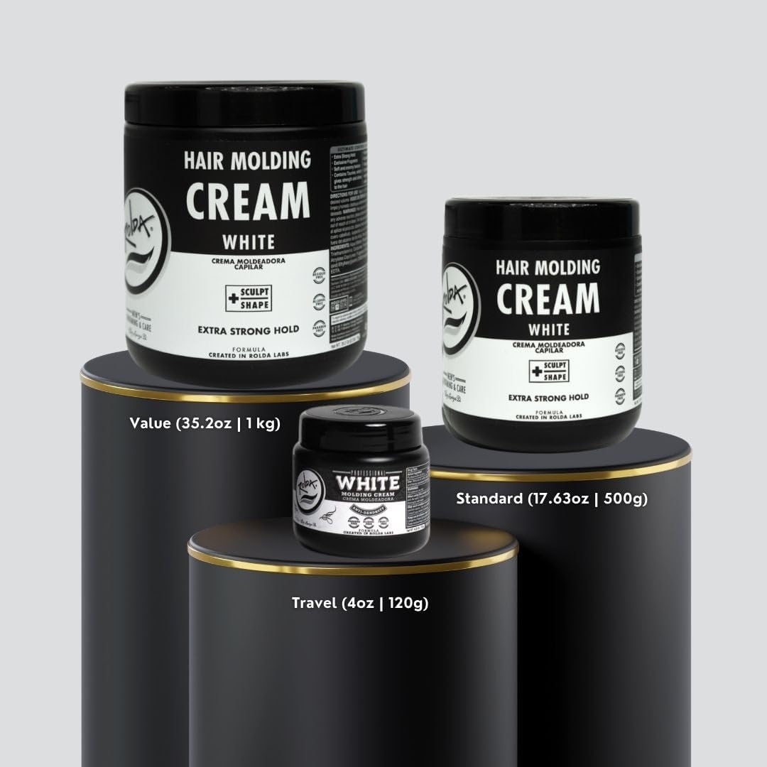 Comb spreading Rolda cream through hair for precise styling