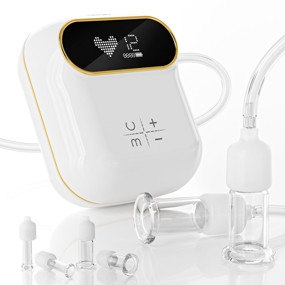 Rolevin front view full kit showing device cups and accessories for versatile facial care