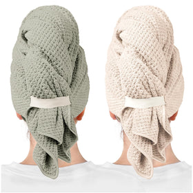 ROLSHOL front view of green and clay towels showing compact packaging and value