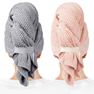 ROLSHOL front product view showing oversized hair towel and secure wrap benefit