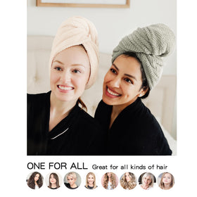 ROLSHOL towel beside ruler showing large size for long or thick hair