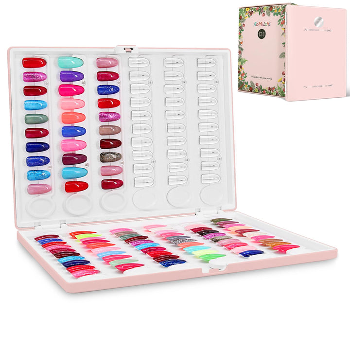 ROMALOVE front cover showing organized swatch book, quick color selection