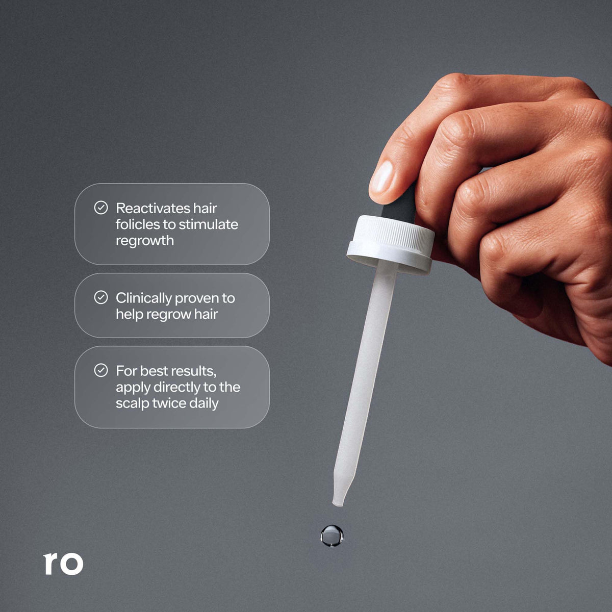Ro ROMAN product label and contents detail showing formulation transparency