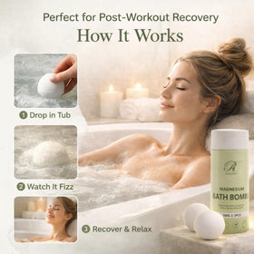 Romancy bath bomb dissolving in tub offering relaxing aromatherapy benefits