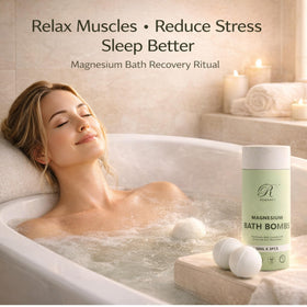 Romancy close-up of magnesium and Epsom texture supporting muscle relief