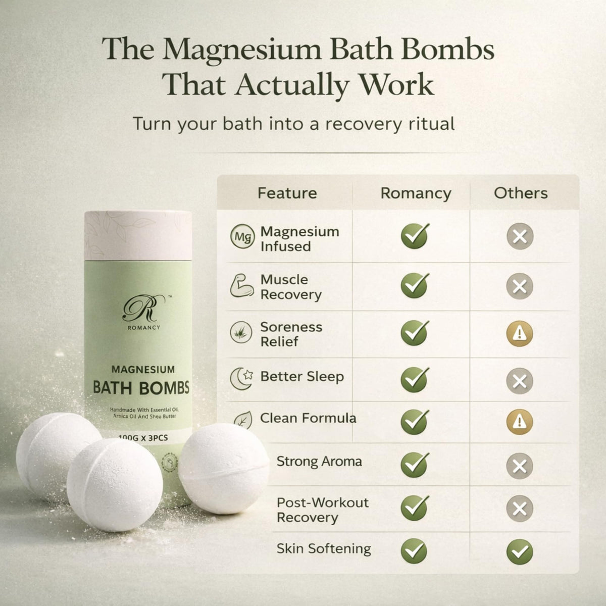 Romancy ingredients label detail highlighting clean, skin-friendly formulation