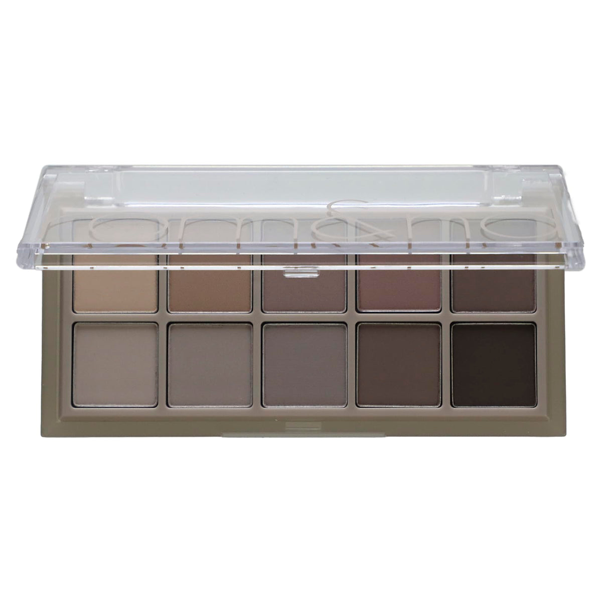 rom&nd palette front open showing 10 shades and organized layout benefit: quick shade choice