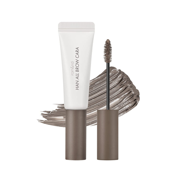 rom&nd front packaging showing shade 01 Grace Taupe and benefits
