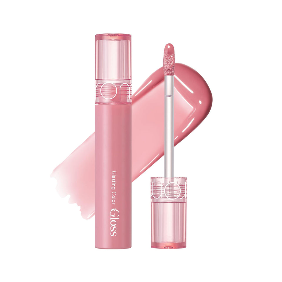 rom&nd gloss Peony Ballet front packaging showing product branding and sleek tube for easy storage