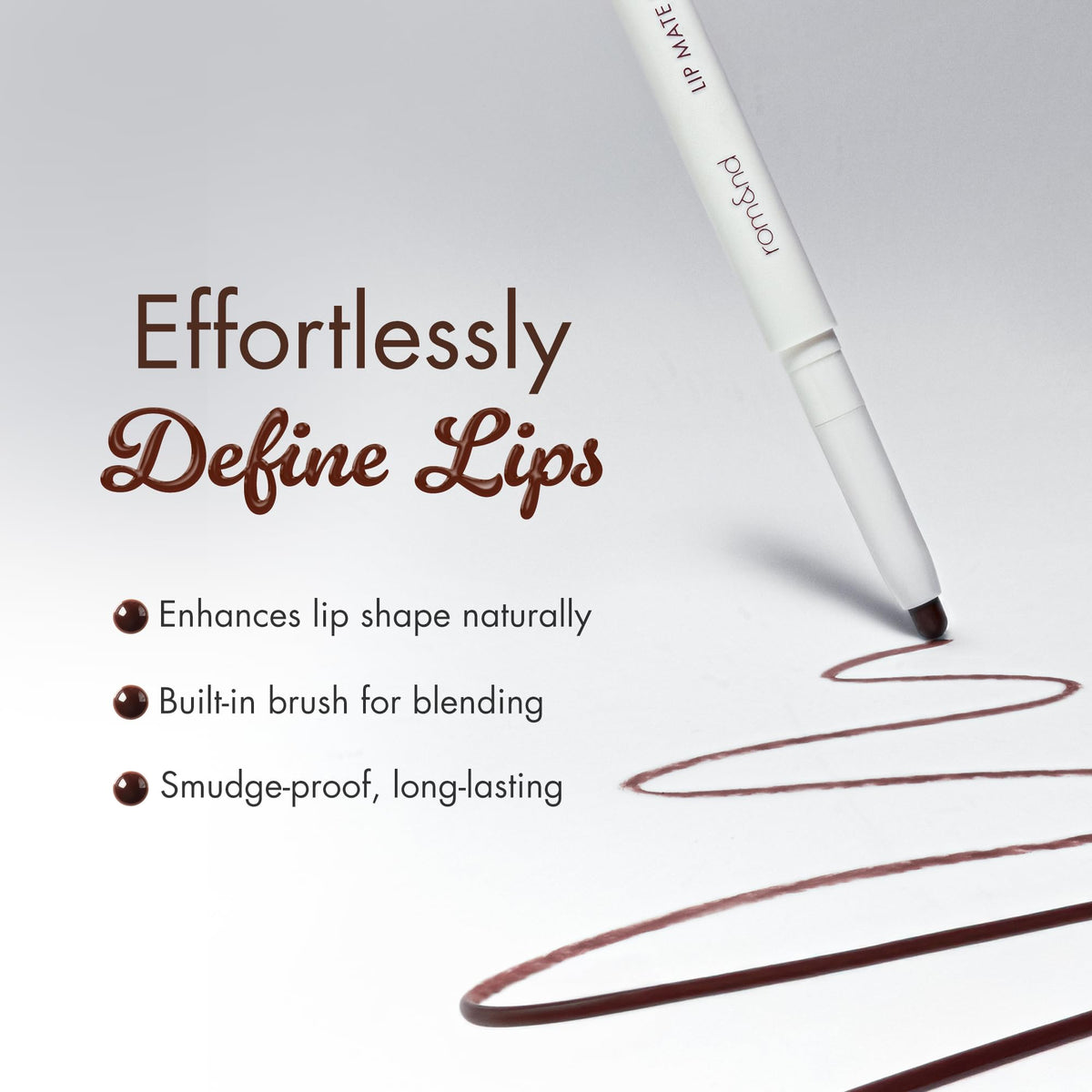 rom&nd lip mate pencil brush detail shows integrated blender for seamless gradients