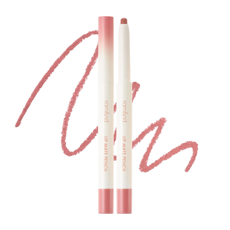 rom&nd pencil front packaging showing slim retractable design and shade