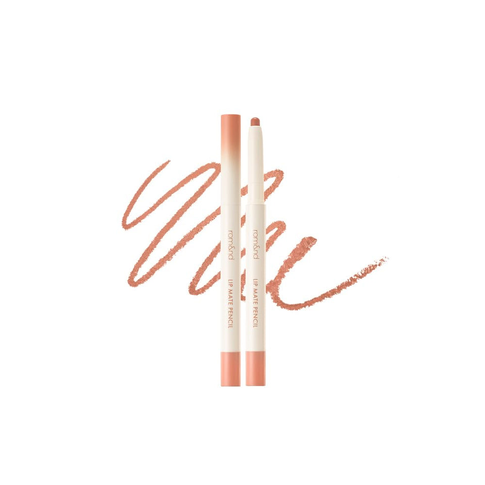 rom&nd Lip Mate Pencil front view showing sleek packaging and shade