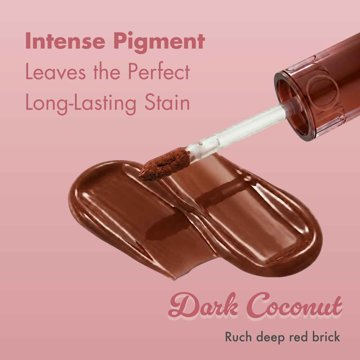 rom&nd on model lips full coverage showing rich color and plumping effect