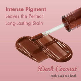 rom&nd on model lips full coverage showing rich color and plumping effect