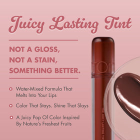 rom&nd product texture close-up showing glossy finish for hydrated lips