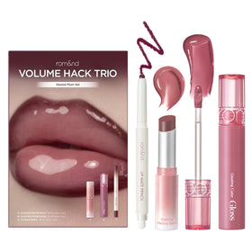 rom&nd front packaging of Volume Hack Trio shows gift-ready kit and benefits