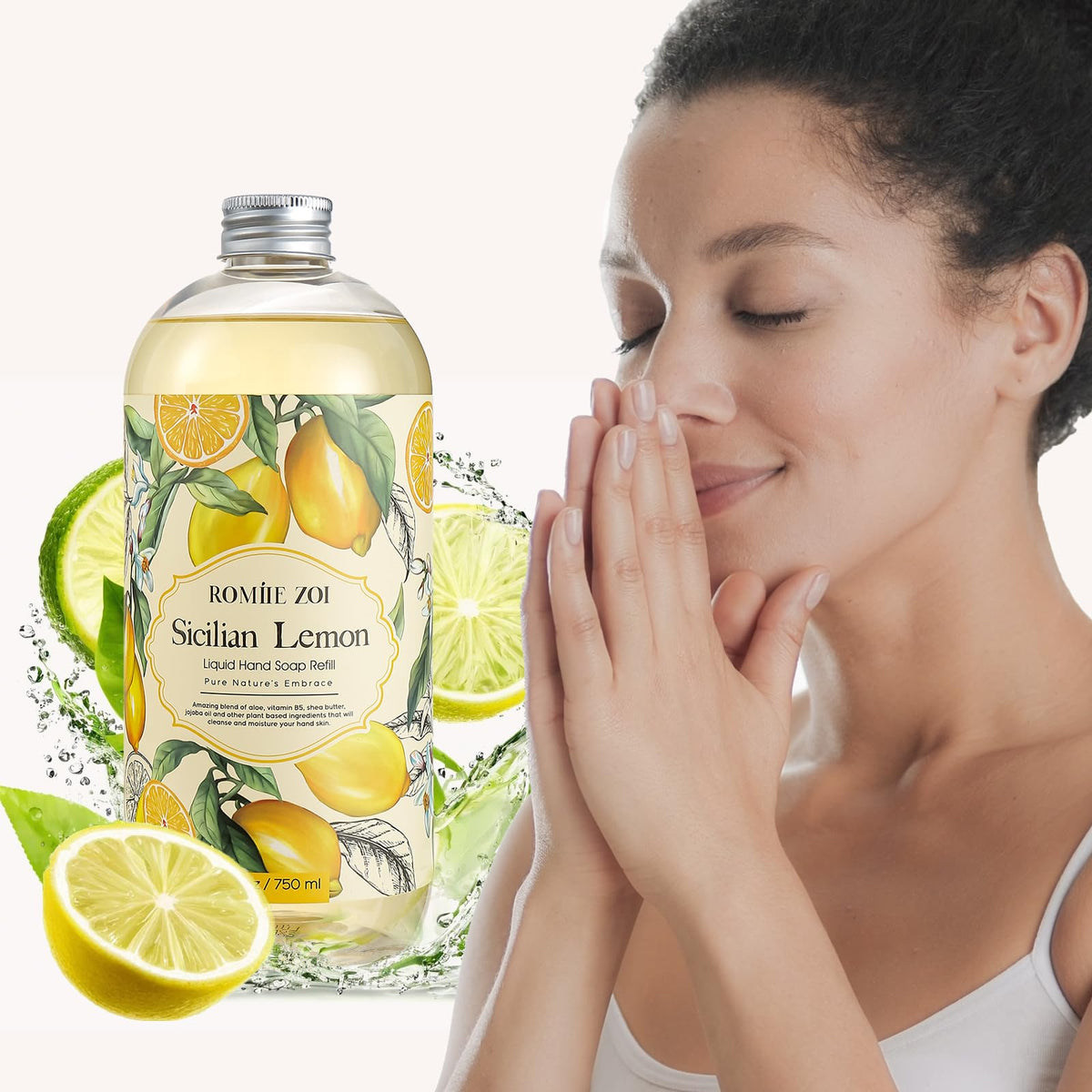 ROMIIE ZOI bottle label detail showing natural ingredients and clarity benefit
