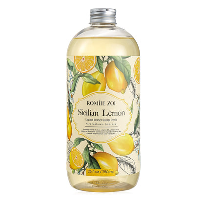 ROMIIE ZOI front label showing lemon scent and 750ml size for clear identification and value