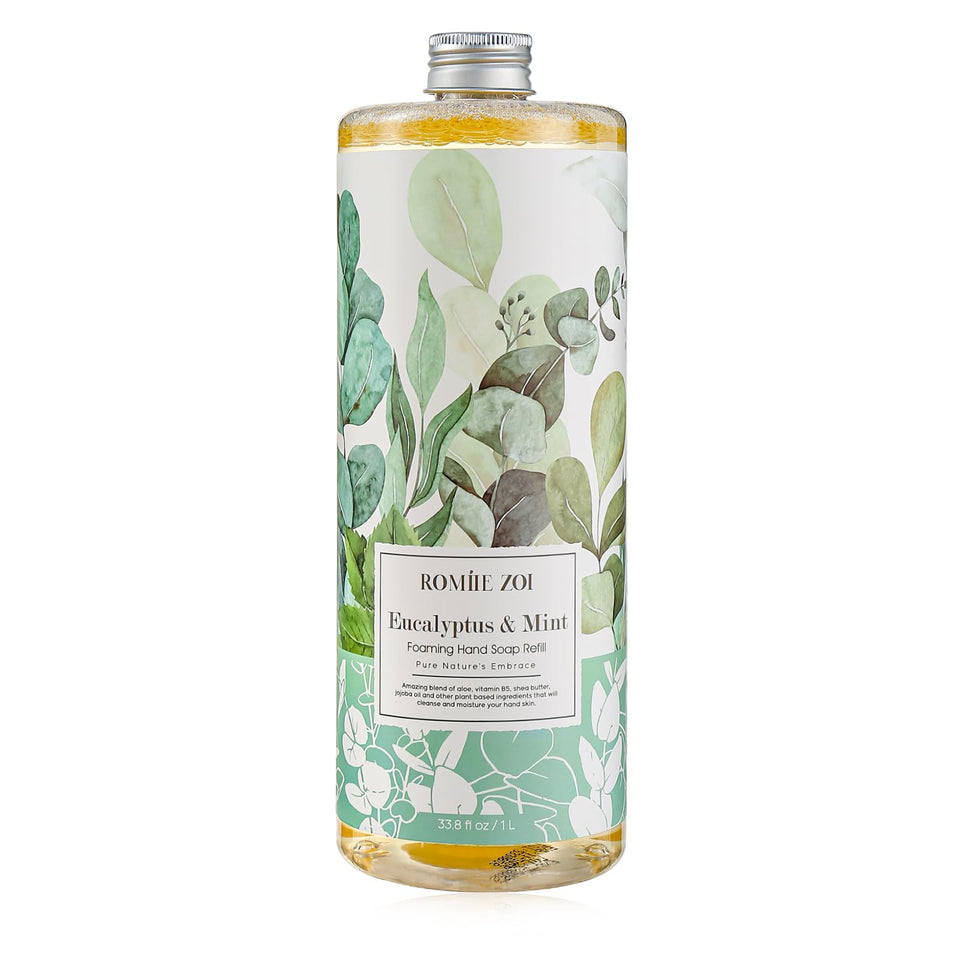 ROMIIE ZOI front label showing eucalyptus mint scent and benefits