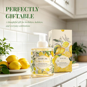 ROMIIE ZOI label close-up highlighting fragrance notes and product benefits