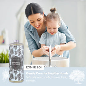 ROMIIE ZOI pour refill action into dispenser for easy, mess-free topping up