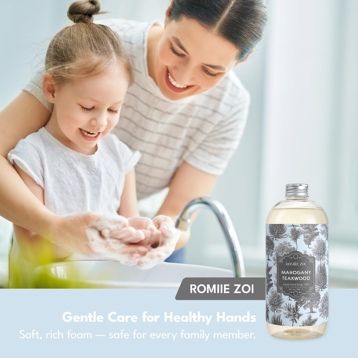 ROMIIE ZOI creamy lather texture demonstrating gentle moisturizing benefit