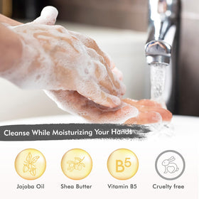 ROMIIE ZOI lather texture close-up showing rich foam and gentle cleansing benefit