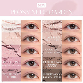rom&nd palette in a makeup bag with brush demonstrating quick on-the-go application