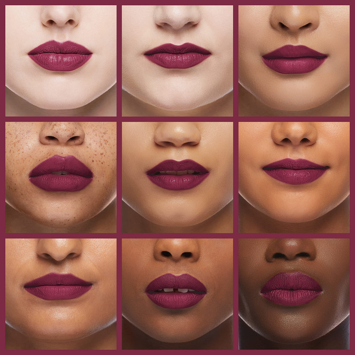 rom&nd lip swatch on model showing natural MLBB fig shade benefit