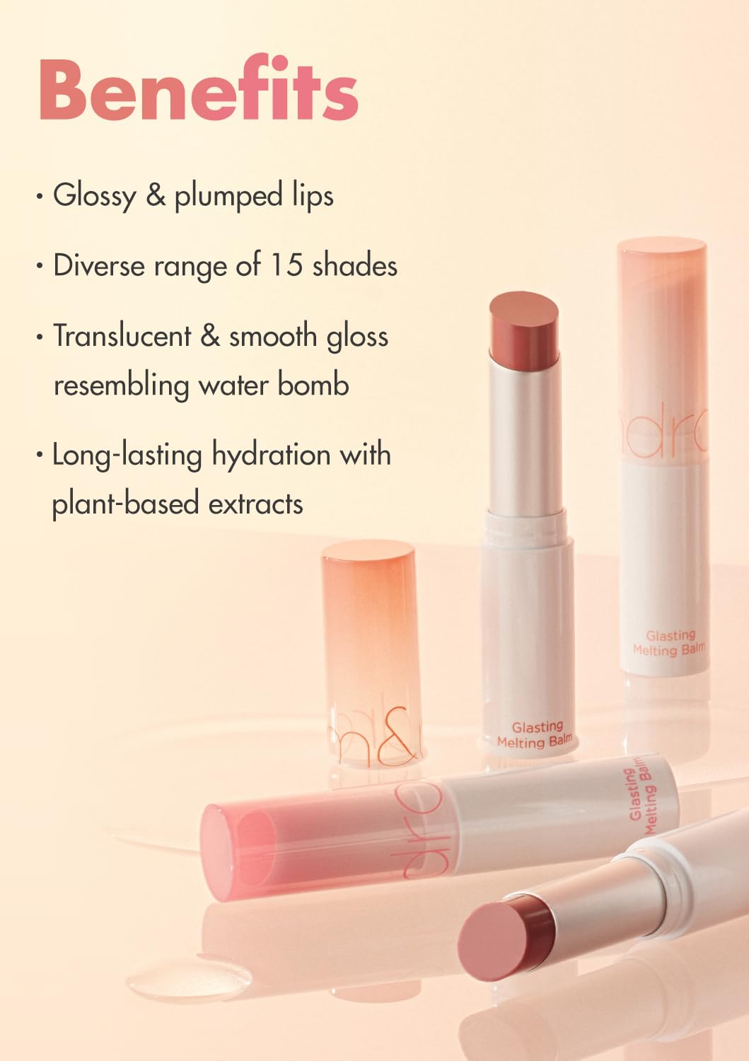 rom&nd close-up of balm tube detail highlighting precise applicator benefit