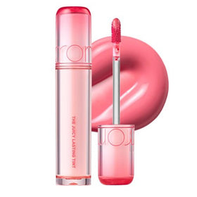 rom&nd front product shot showing peach-coral tint and glossy finish for quick recognition