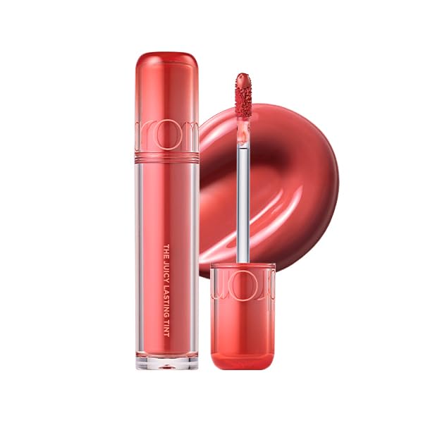 rom&nd front tube view showing warm rose shade and sleek packaging benefit