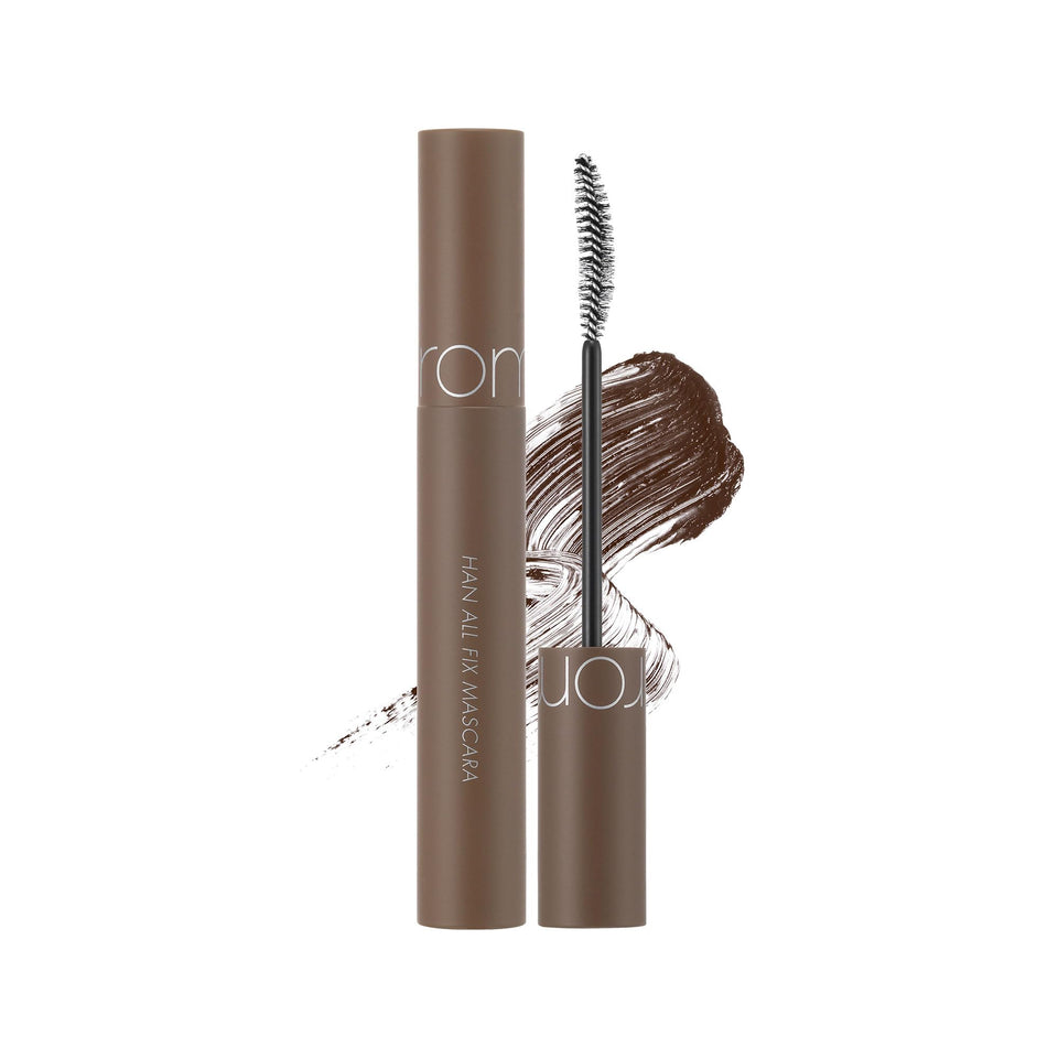 rom&nd mascara front packaging showing tube and shade, clear product identity and appeal