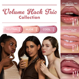 rom&nd model applying Toffee Nude trio demonstrating easy three-step pout boost