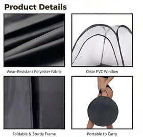 ROMSPRI tent folded inside carry bag for lightweight transport