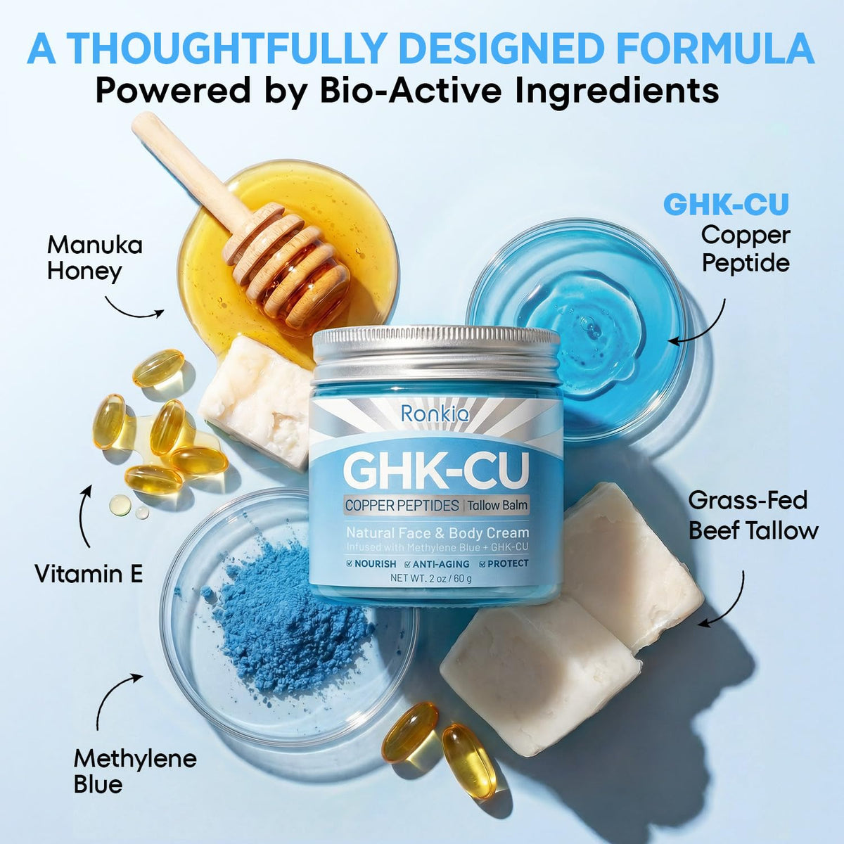 RONKIE applying cream on cheek demonstrating nourishment for dry sensitive skin