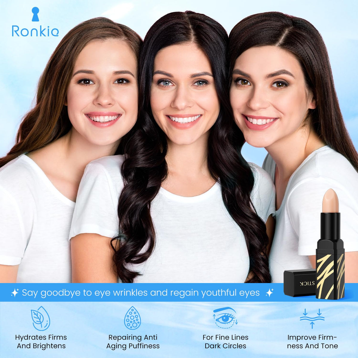 RONKIE in a morning bag scene showing on-the-go refresh and quick touch-up benefit