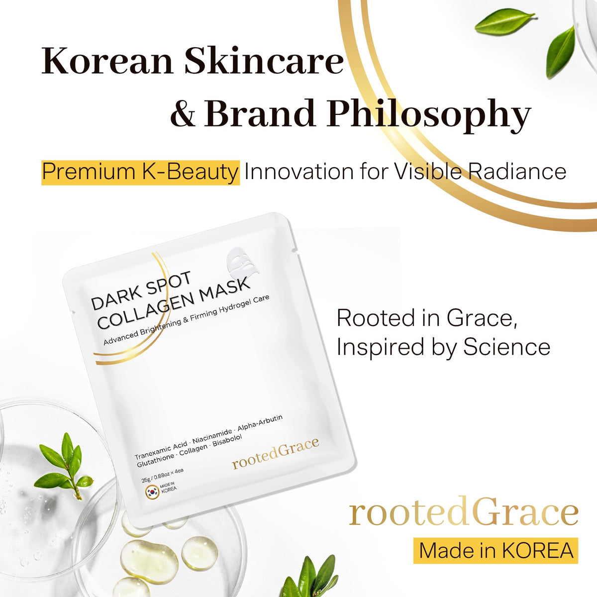 RootedGrace lifestyle bathroom routine with mask and towel showing easy bedtime application