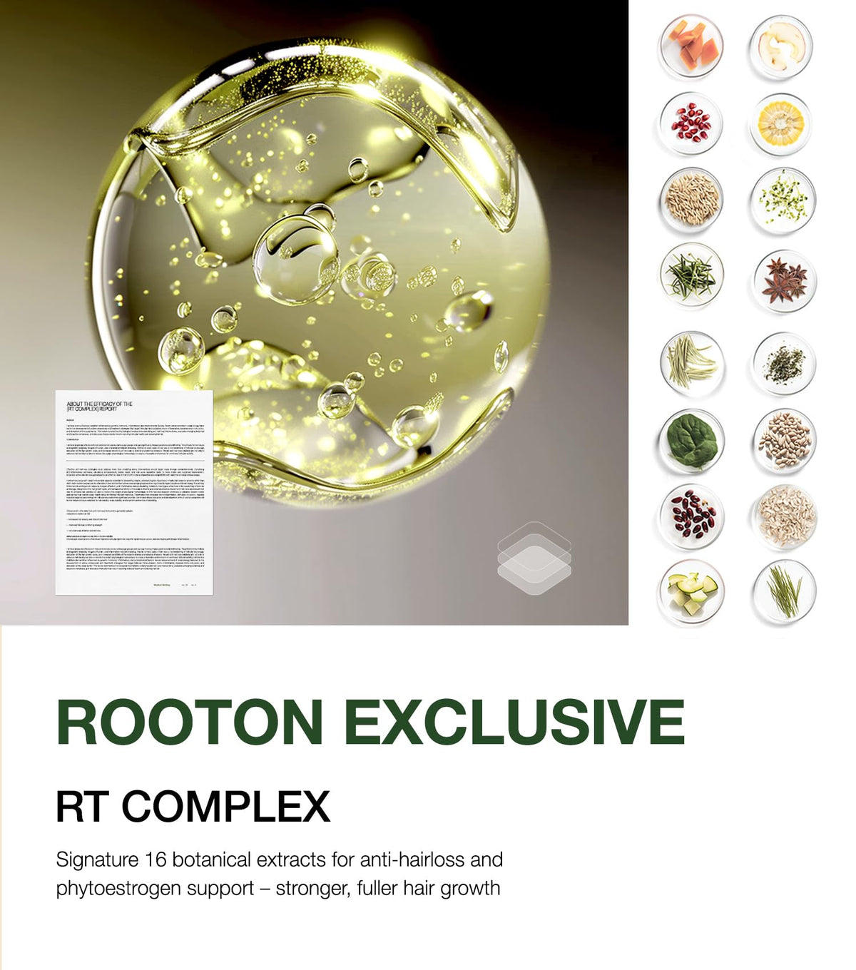 ROOTON foaming on palm to demonstrate lather and mild cleansing benefit