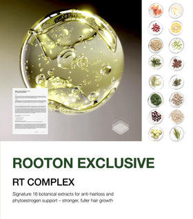 ROOTON foaming on palm to demonstrate lather and mild cleansing benefit