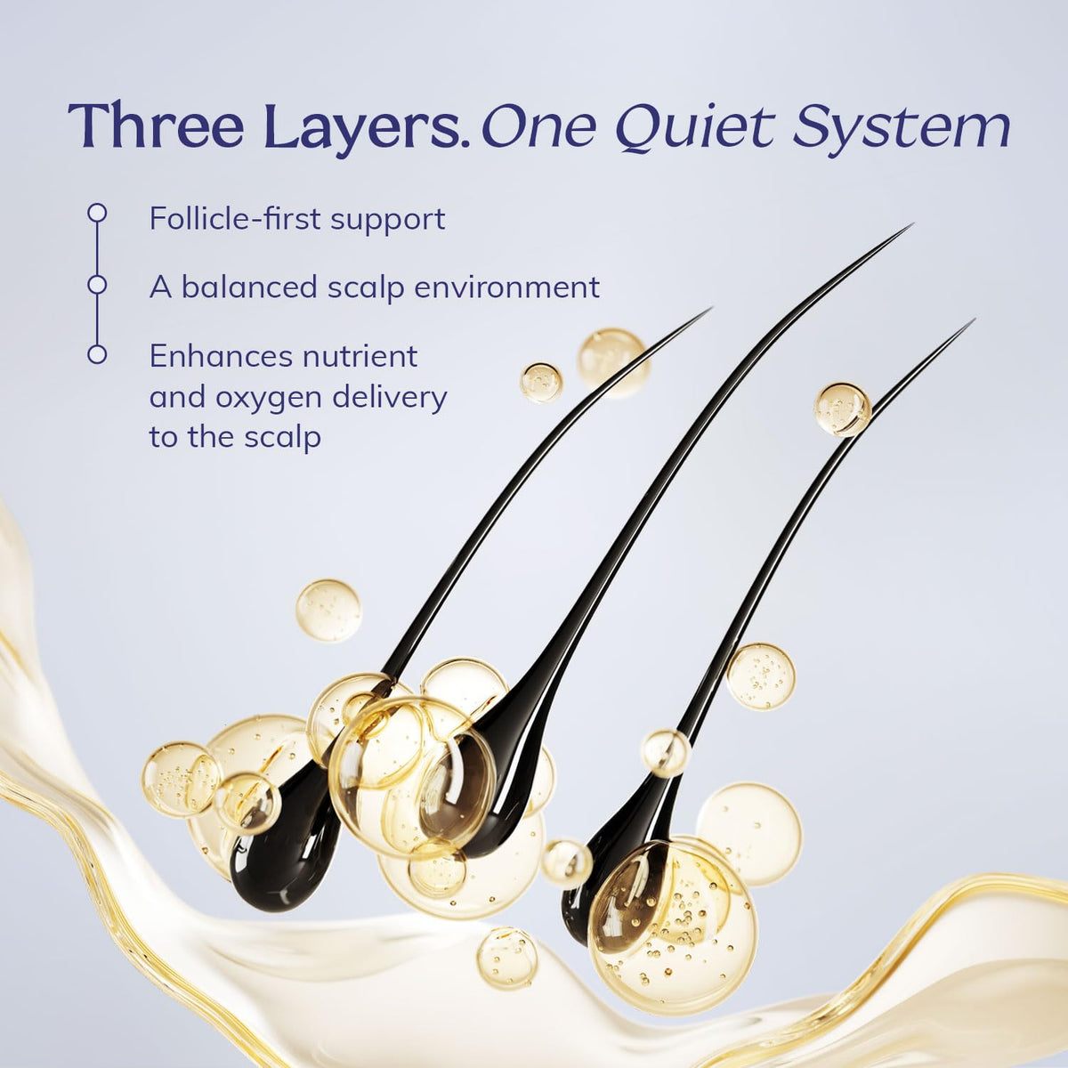 RootStim applying roll-on directly to thinning scalp for targeted care