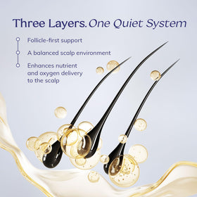 RootStim applying roll-on directly to thinning scalp for targeted care