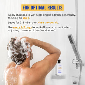 RootStim bottle on bathroom shelf as part of daily care routine